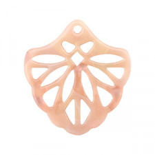 Resin pendant 40mm - Peach pink opal